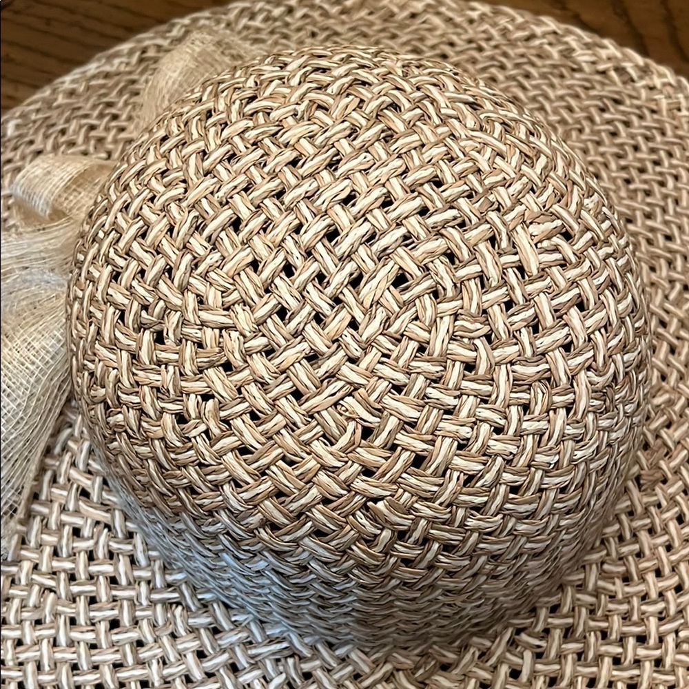Cream‎ Wide-Brimmed Woven Hat - Picture 6 of 13